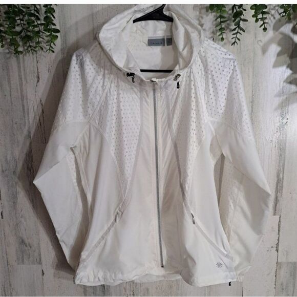 Athleta WindBreaker Jacket Zip Jacket with hood NEW - Picture 1 of 11